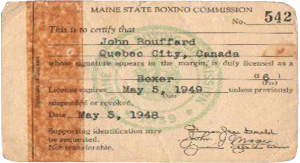 Carte de licence de la Commission d'État du Maine