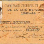 Licence de la Commission Sportive et Athlétique de la Cité de Québec de 1943 à 1944