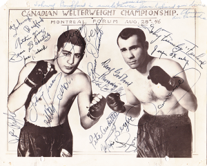 Affiche promotionnelle pour combat de Jean Richard