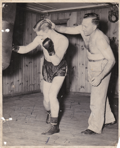 Johnny Bouffard à l'entraînement au gymnase