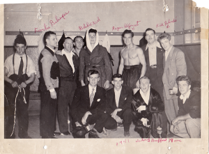 Photo de groupe avec Johnny Bouffard, Franki Bélanger, Blaki Noël, Roger Wanut, Gus Bouffard nommé Kid Blondie