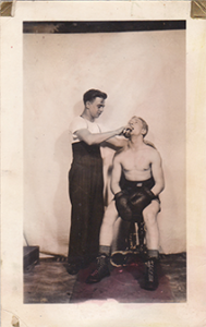 Johnny Bouffard en préparation de combat