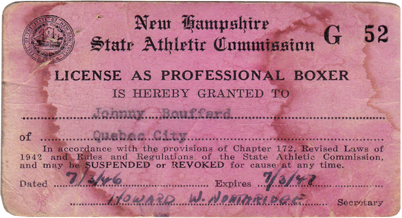 Carte de licence de la Commission Sportive Athlétique de États-Unis