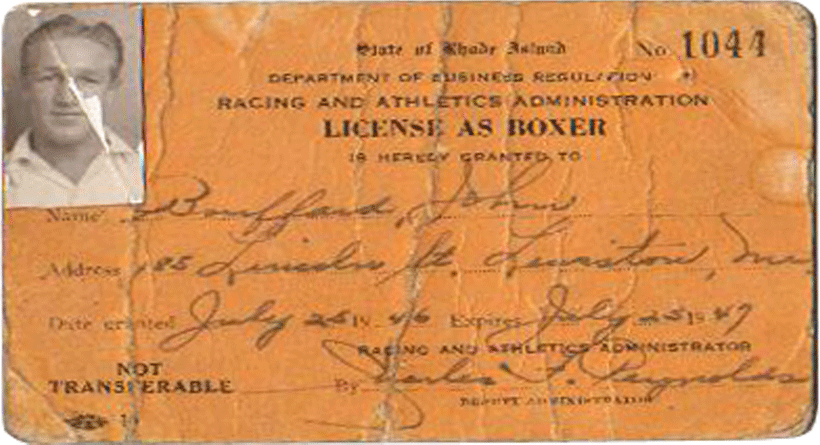 Carte de licence du Département de la réglementation des entreprises, des courses et de l'athlétisme