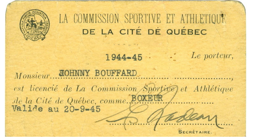 Carte de licence de la Commission Sportive Athlétique de Québec
