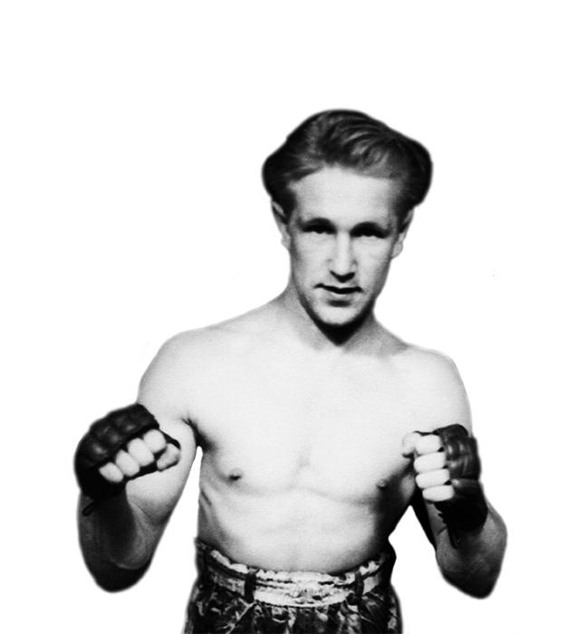 Johnny Bouffard en position combat